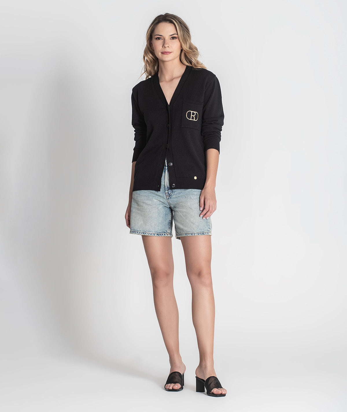 Casaco com bordado dourado 3427