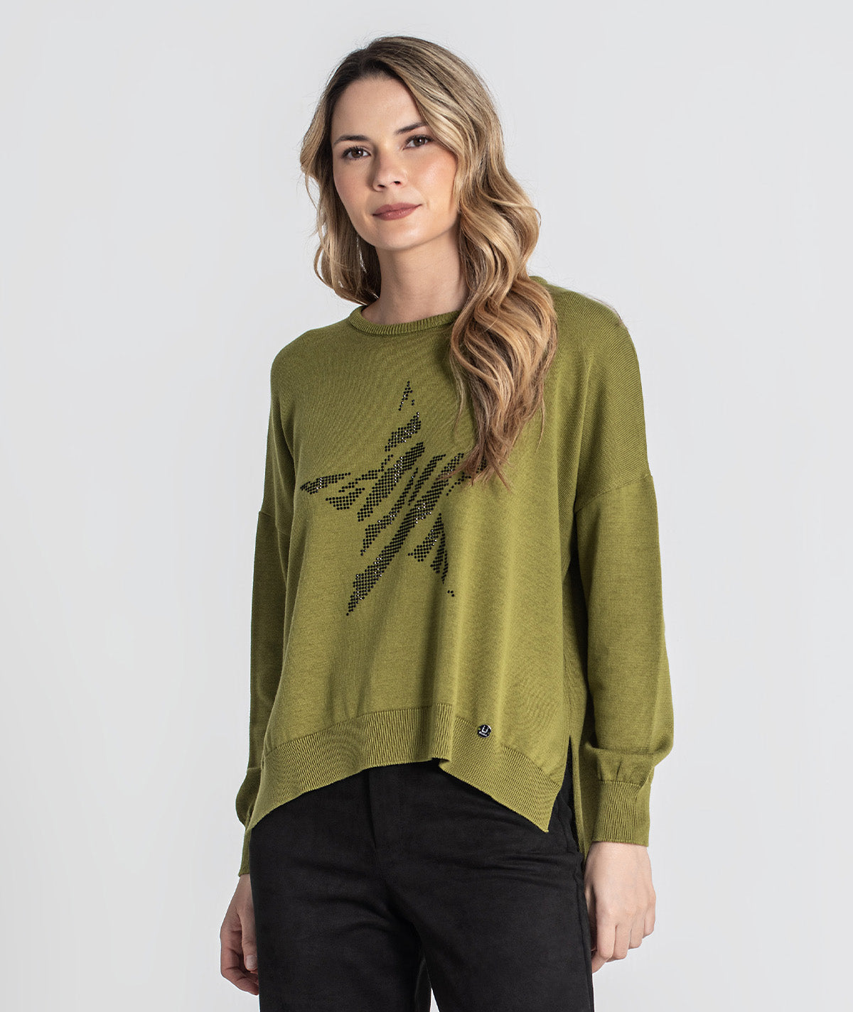 Camisola oversize com estrela 3436