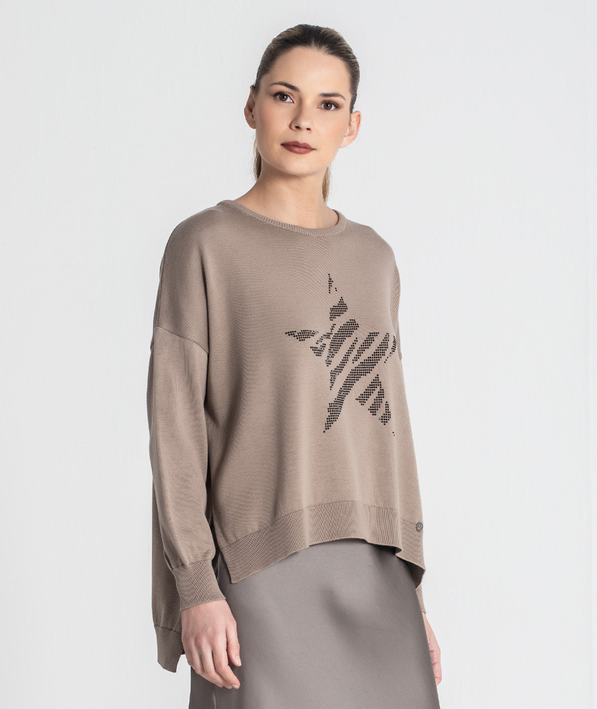 Camisola oversize com estrela 3436