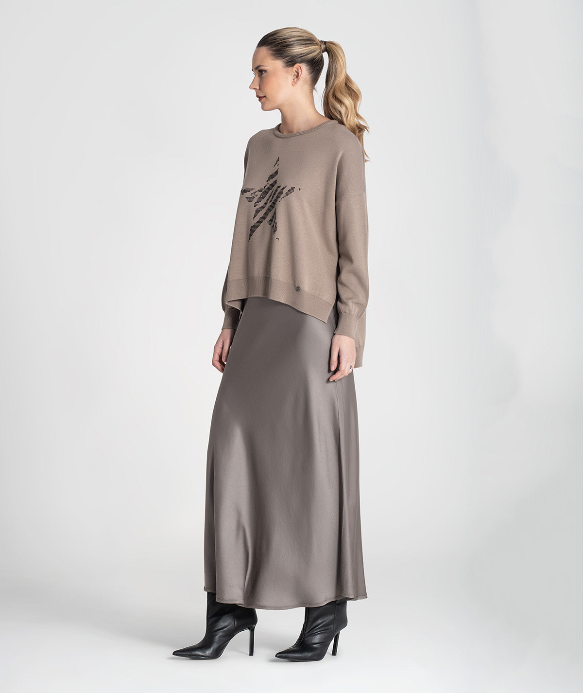 Camisola oversize com estrela 3436