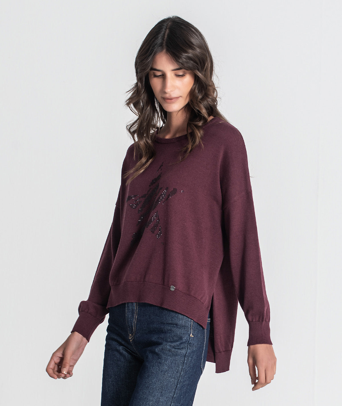 Camisola oversize com estrela 3436
