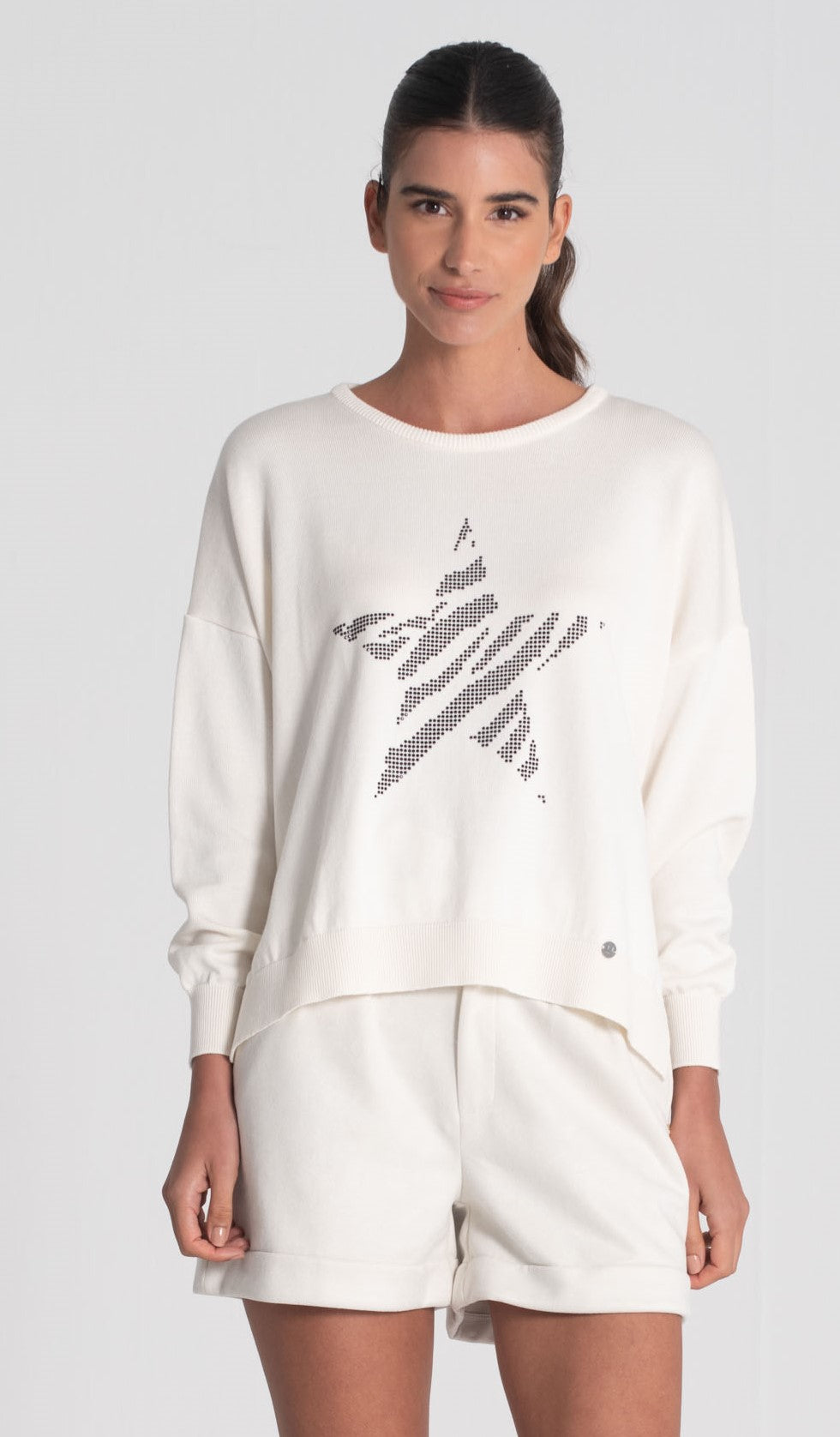 Camisola oversize com estrela 3436