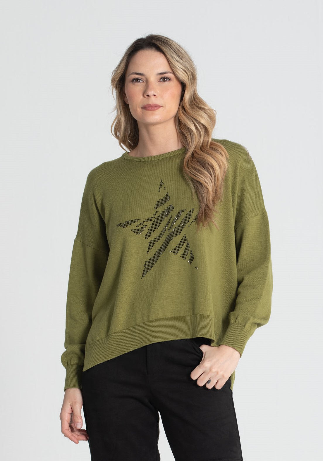 Camisola oversize com estrela 3436