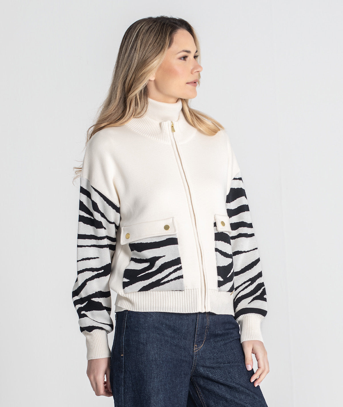 Casaco com animal print 3437