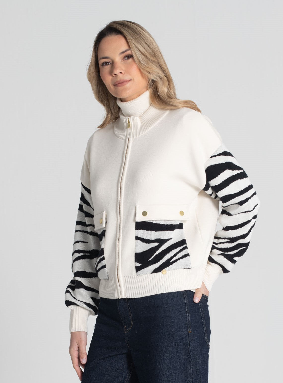 Casaco com animal print 3437