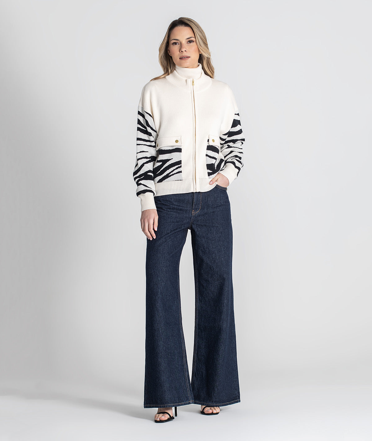Casaco com animal print 3437