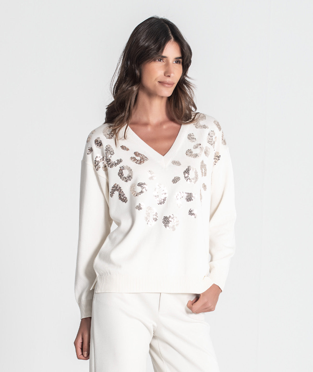 Camisola leopardo com lantejoulas 3441