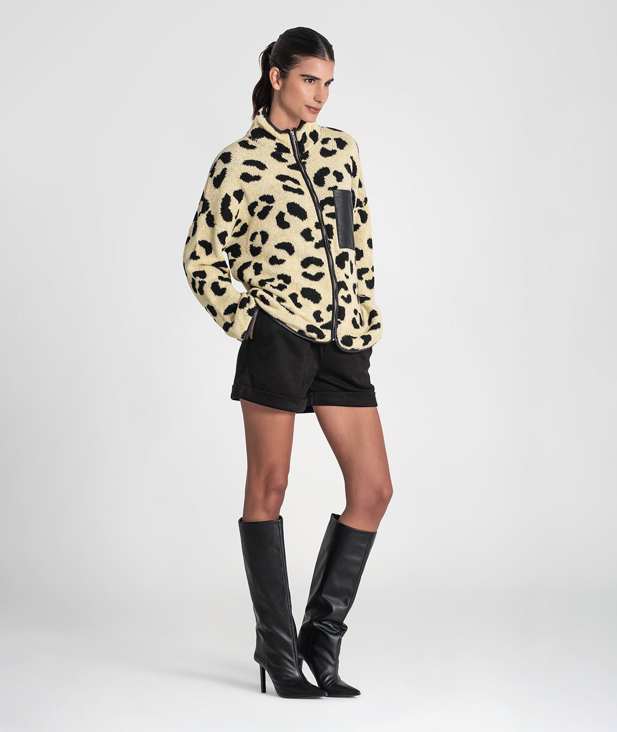 Casaco animal print 3443