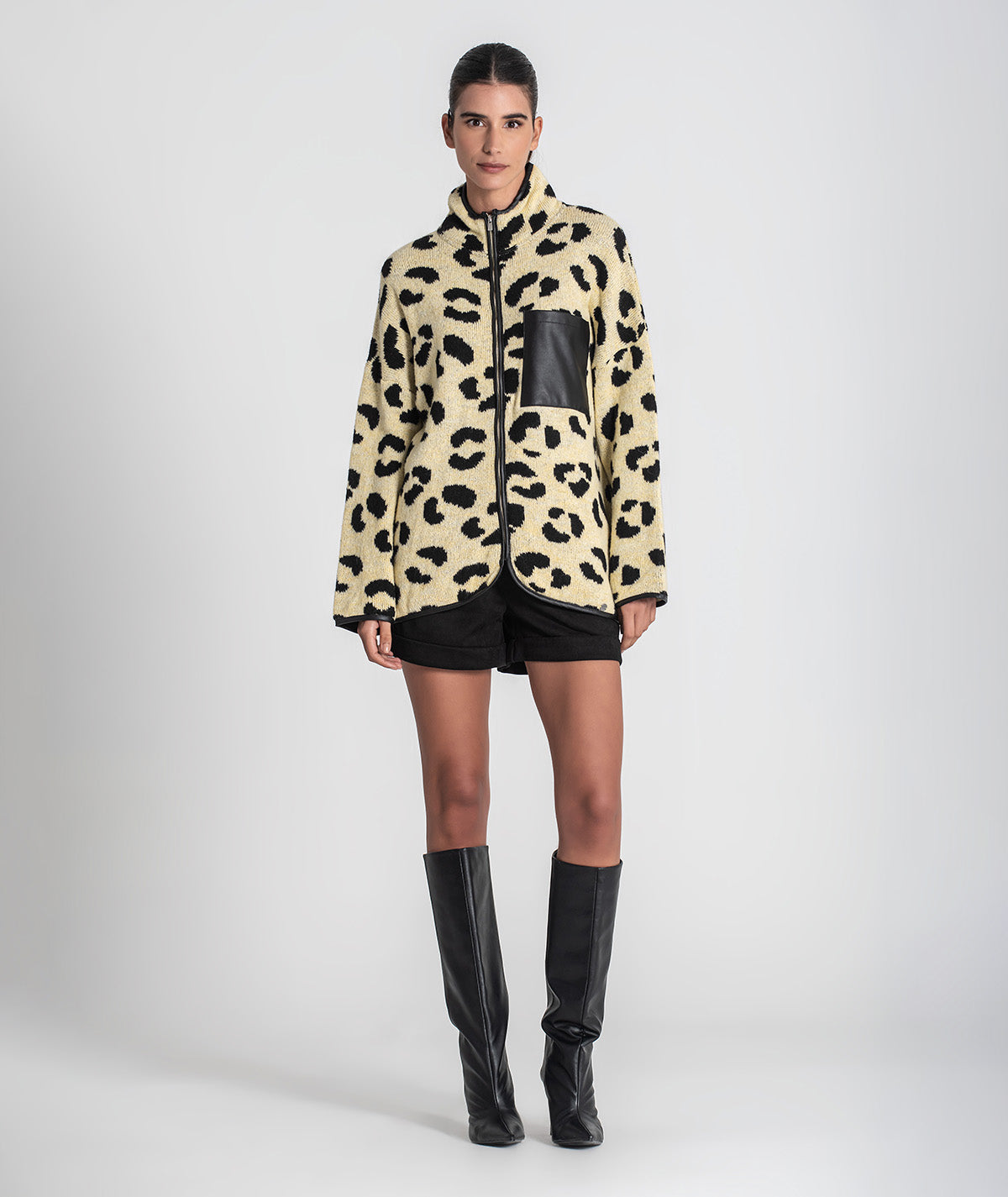 Casaco animal print 3443
