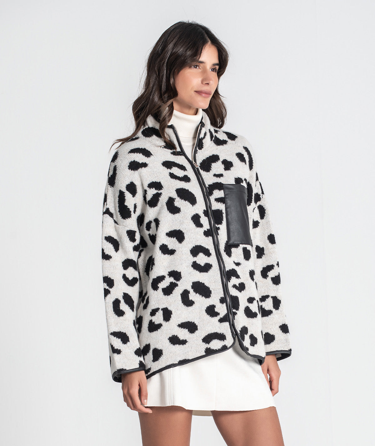 Casaco animal print 3443