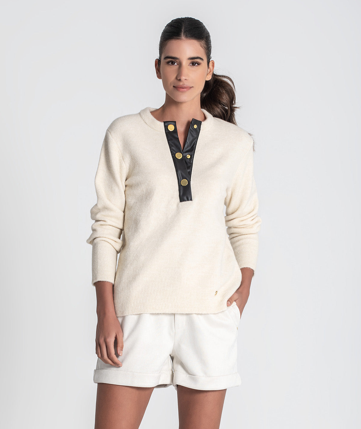 Camisola com aplicação e molas 3444