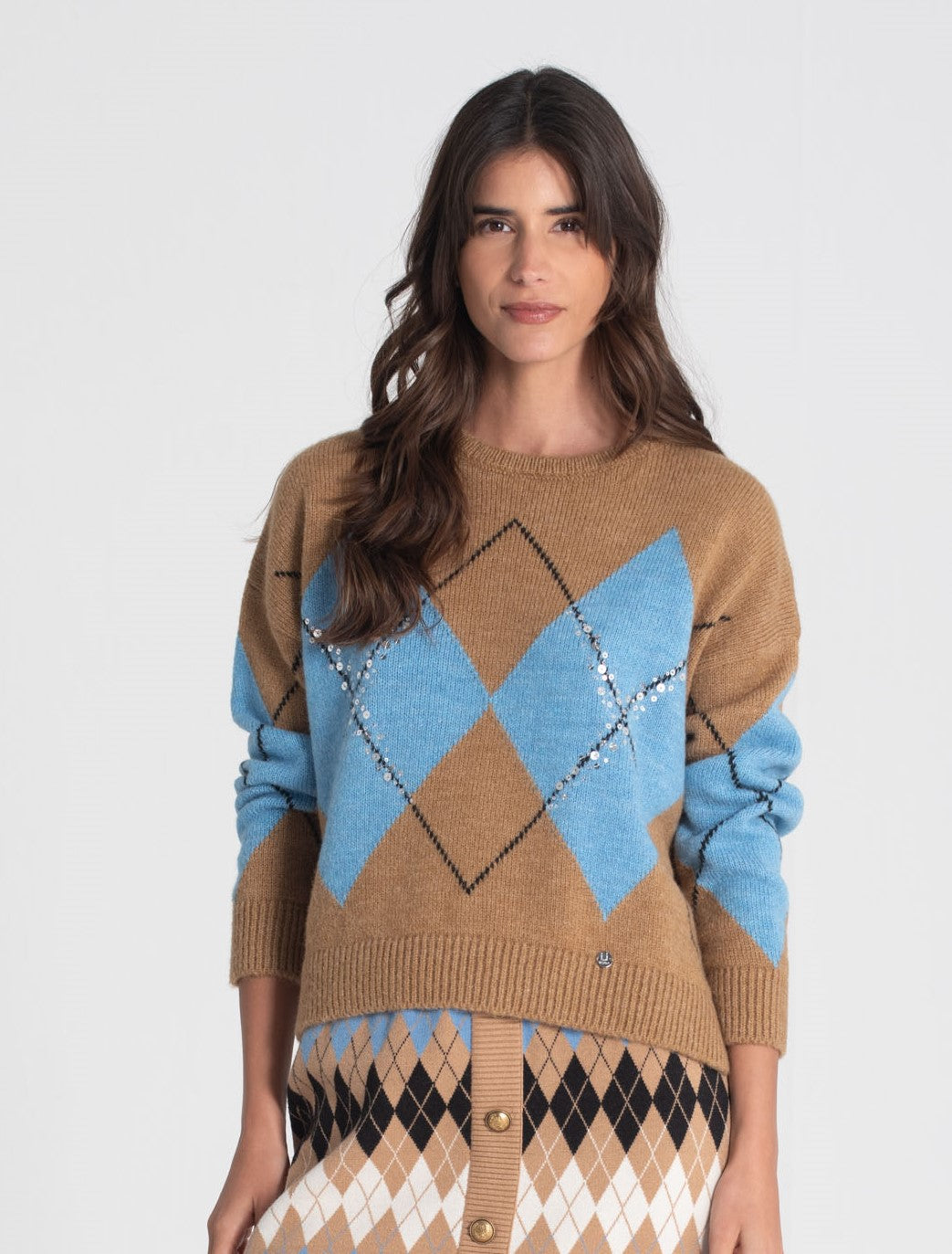 Camisola jacquard losangos 3445