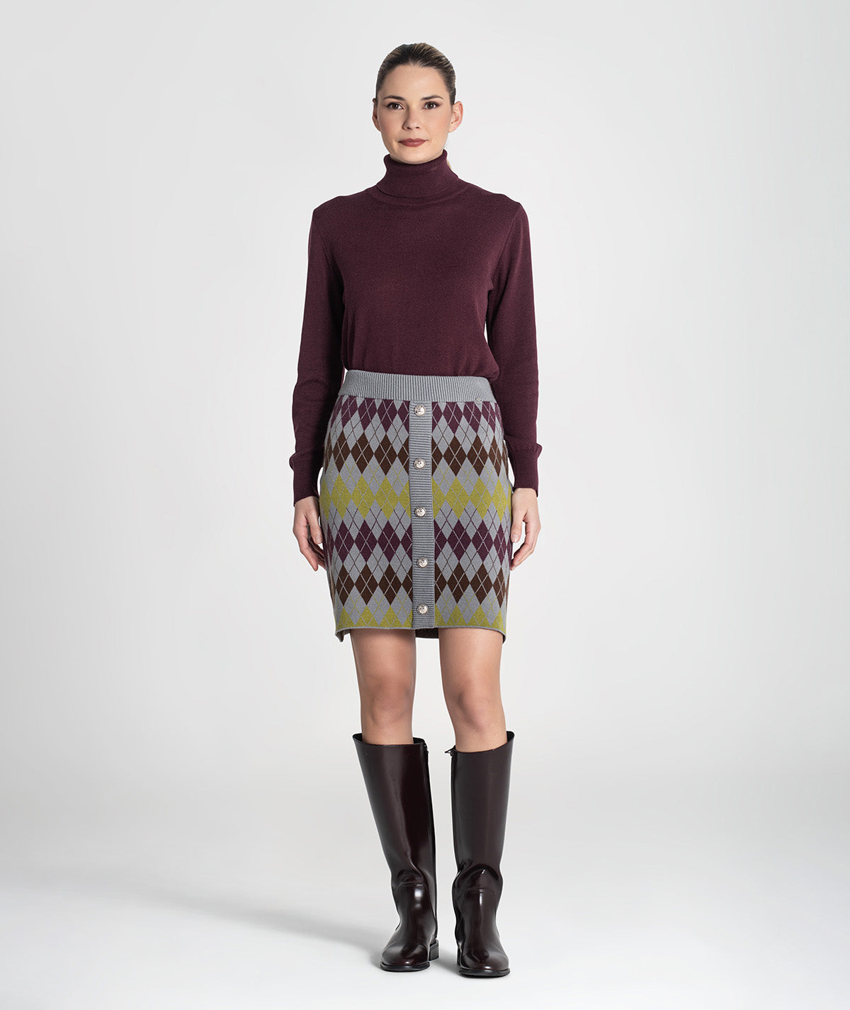 Mini skirt with diamond pattern 3447