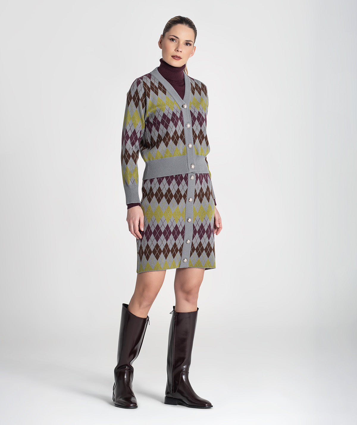Mini skirt with diamond pattern 3447