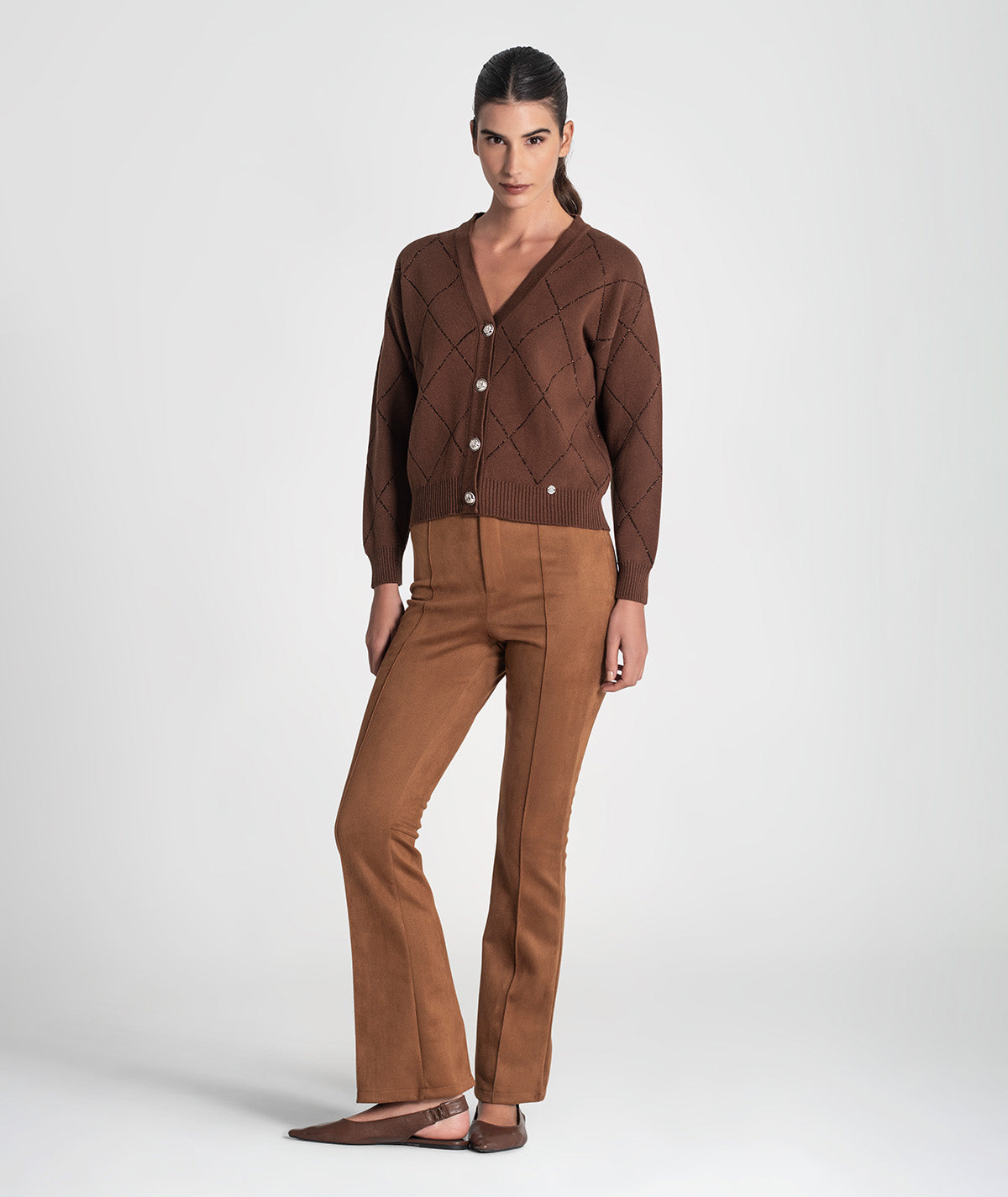 Casaco com losangos e brilho 3448