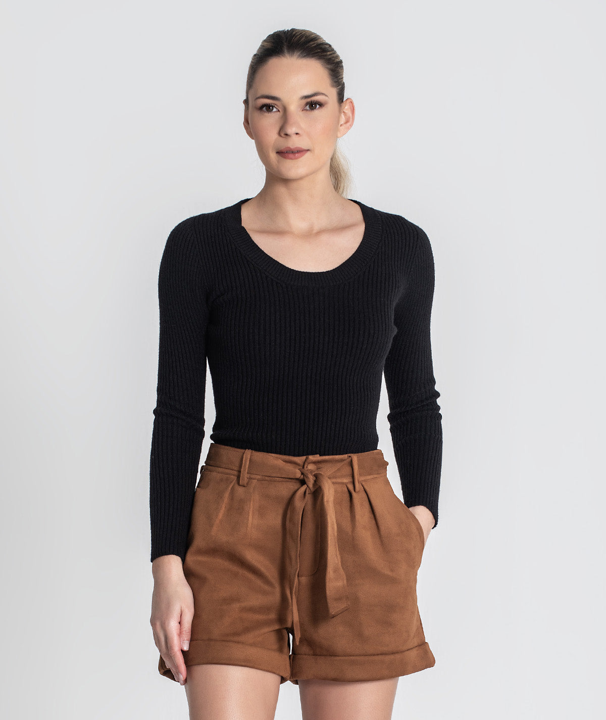 Camisola canelada com chapa r 3451