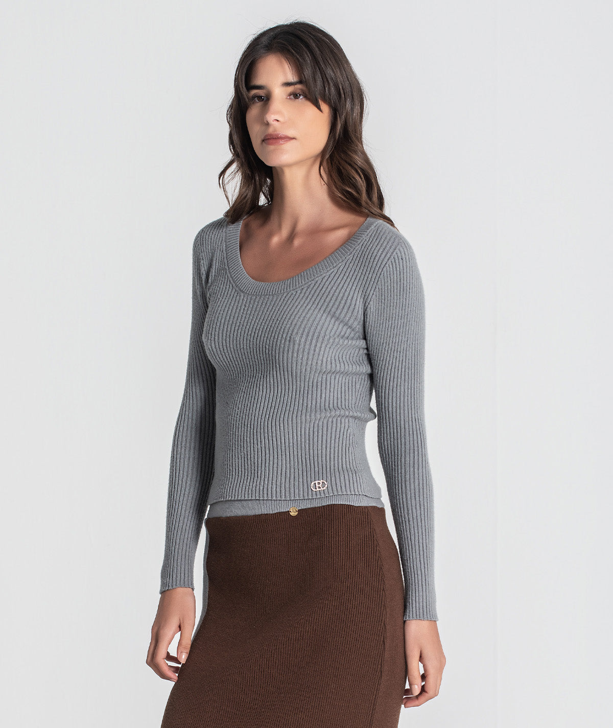 Camisola canelada com chapa r 3451