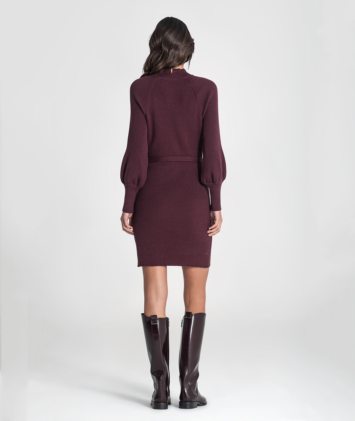 Ribbed dress with belt 3452