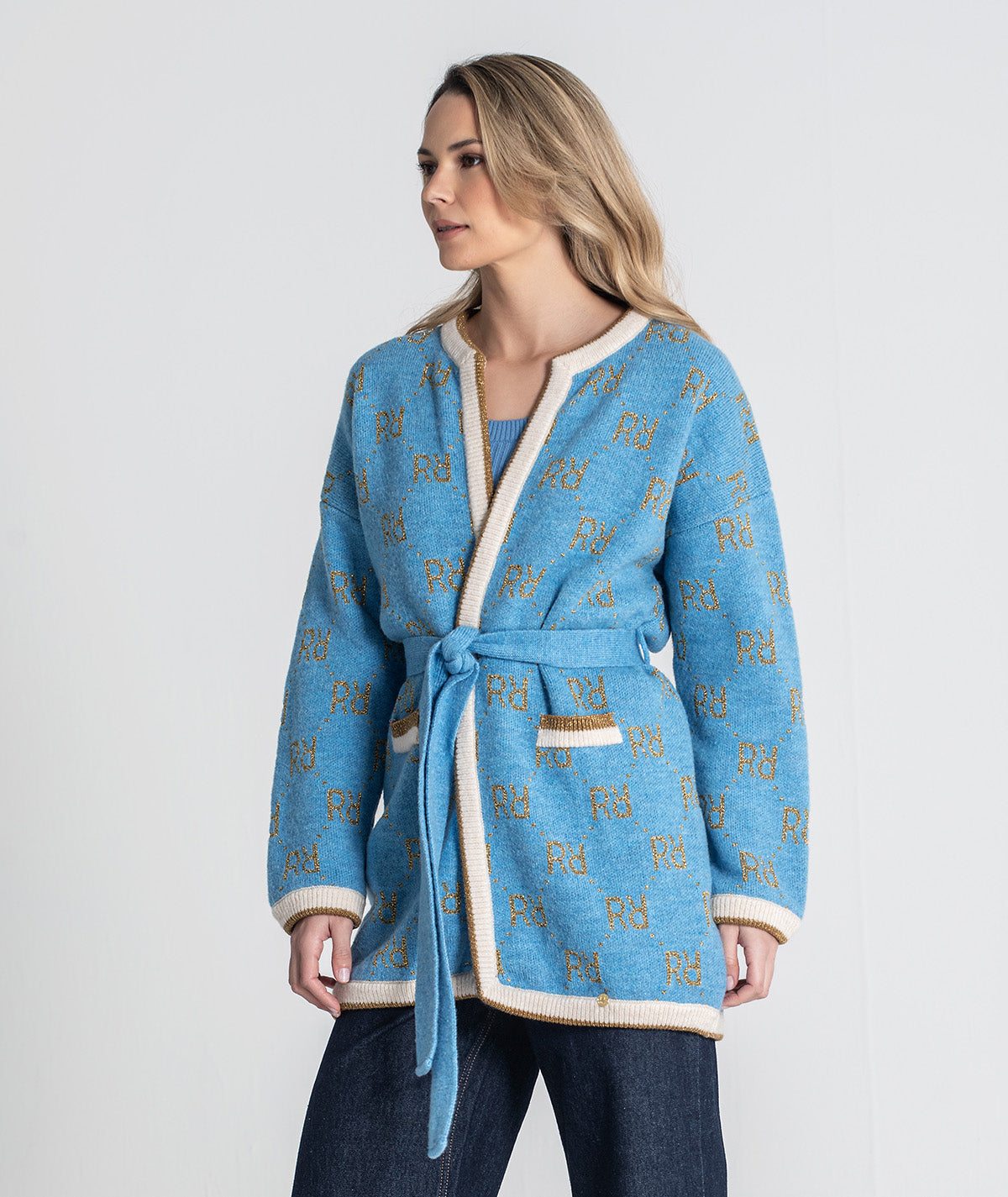 Casaco jacquard rr com brilho 3455