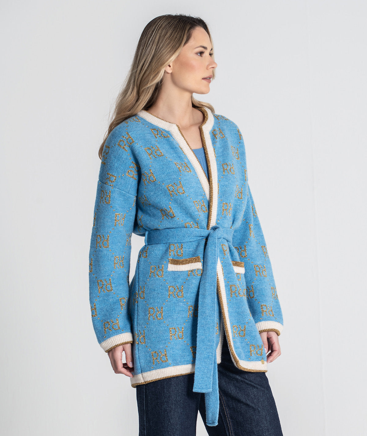 Casaco jacquard rr com brilho 3455
