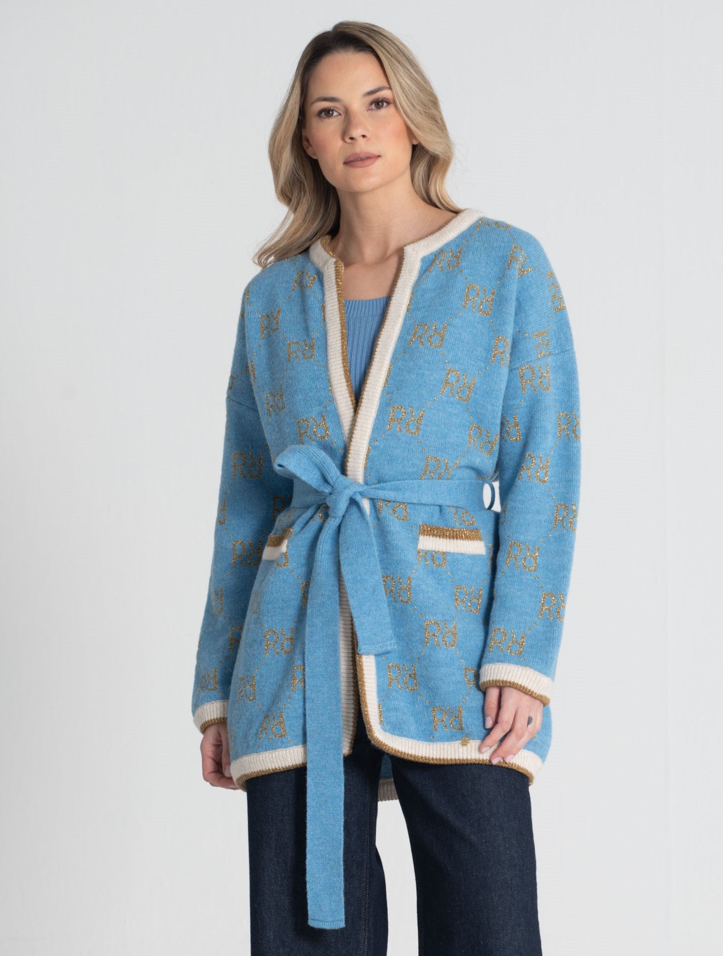 Casaco jacquard rr com brilho 3455