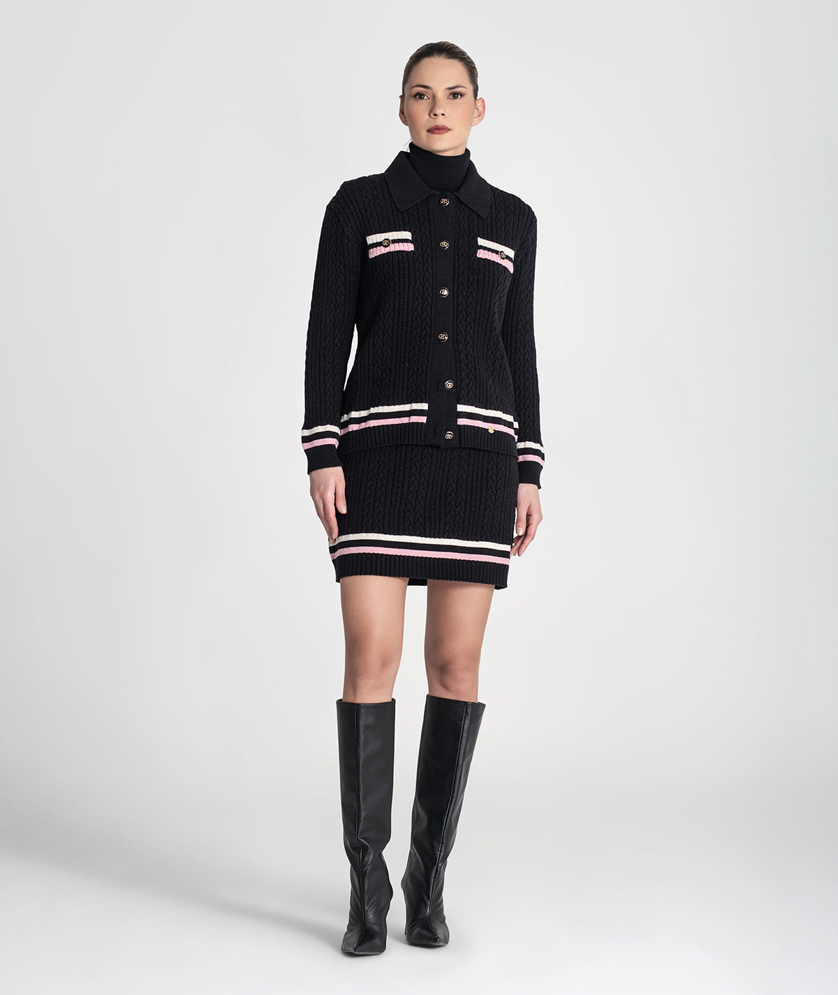 Mini skirt with braids 3459