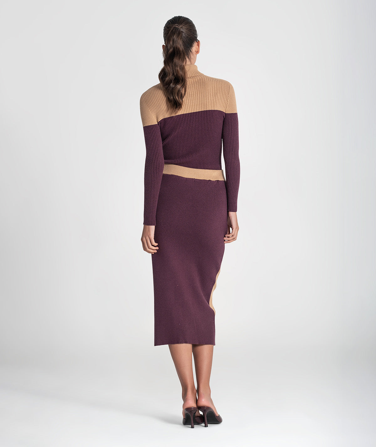 Camisola gola alta bicolor 3465