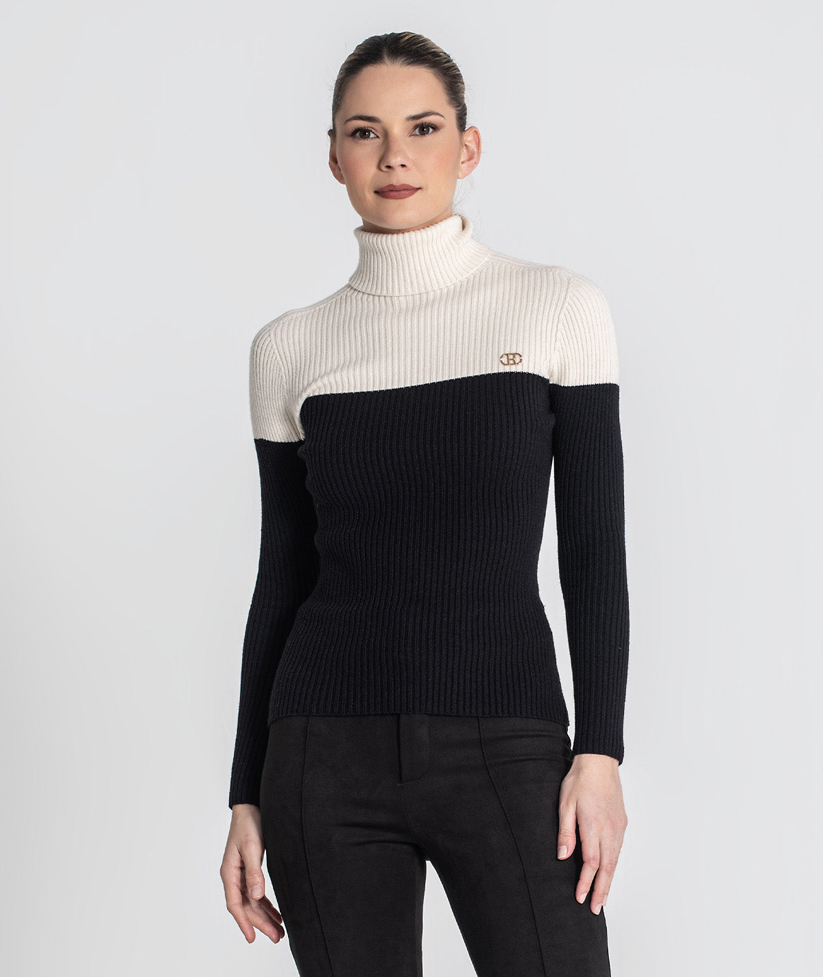 Camisola gola alta bicolor 3465