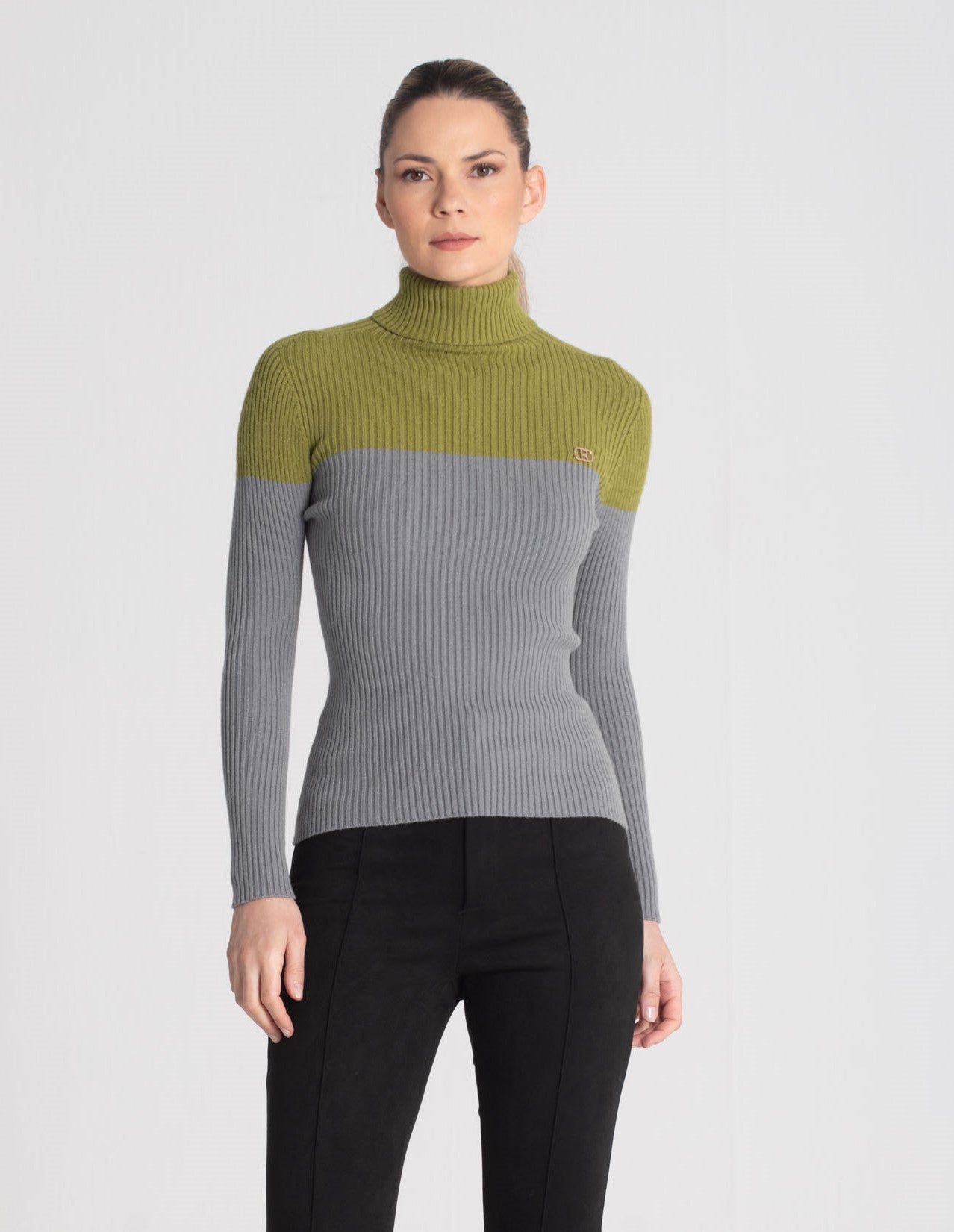 Camisola gola alta bicolor 3465