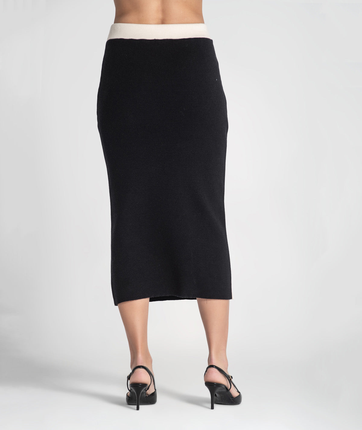 Two-tone ribbed skirt 3467