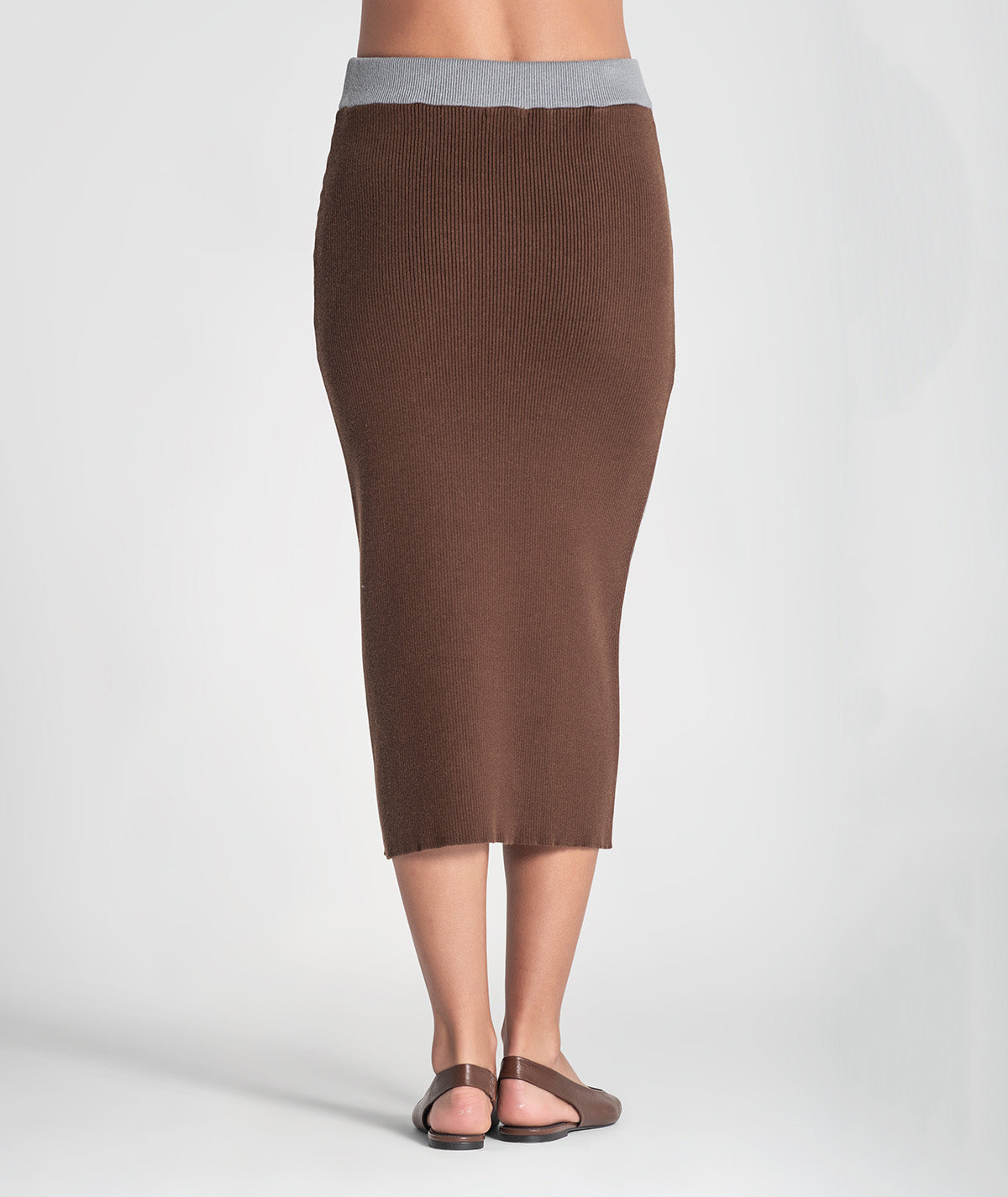 Two-tone ribbed skirt 3467
