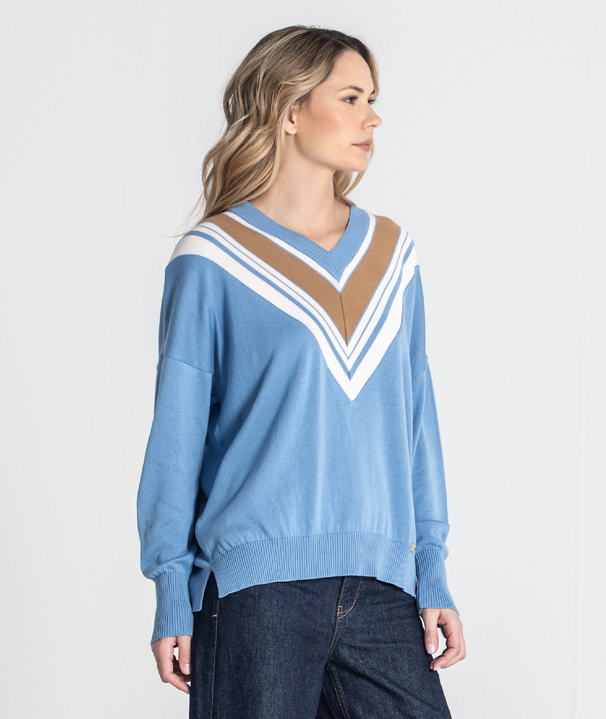 Camisola decote em v 3471