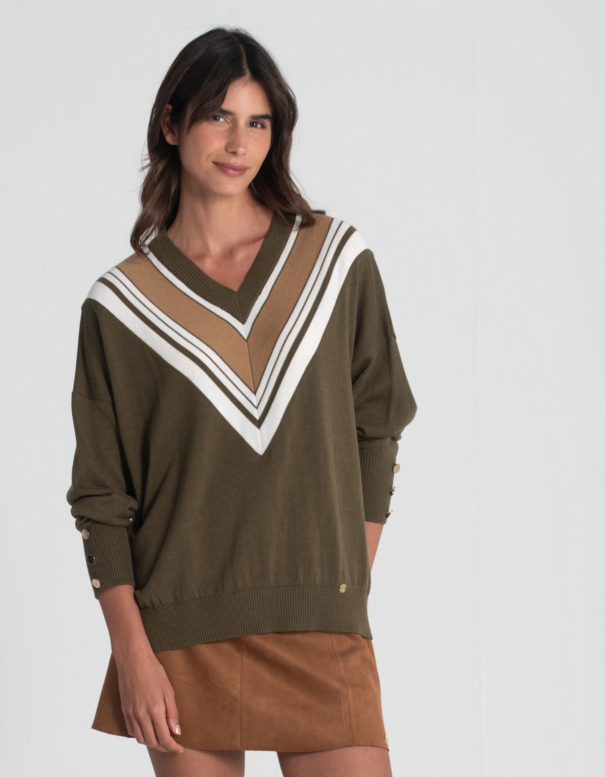 Camisola decote em v 3471