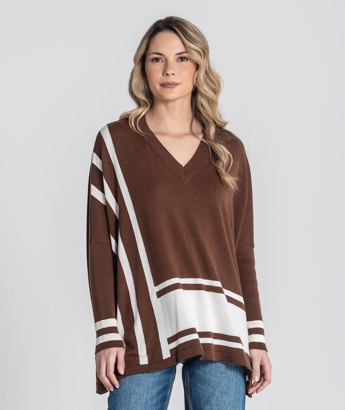 Camisola oversize riscas 3473