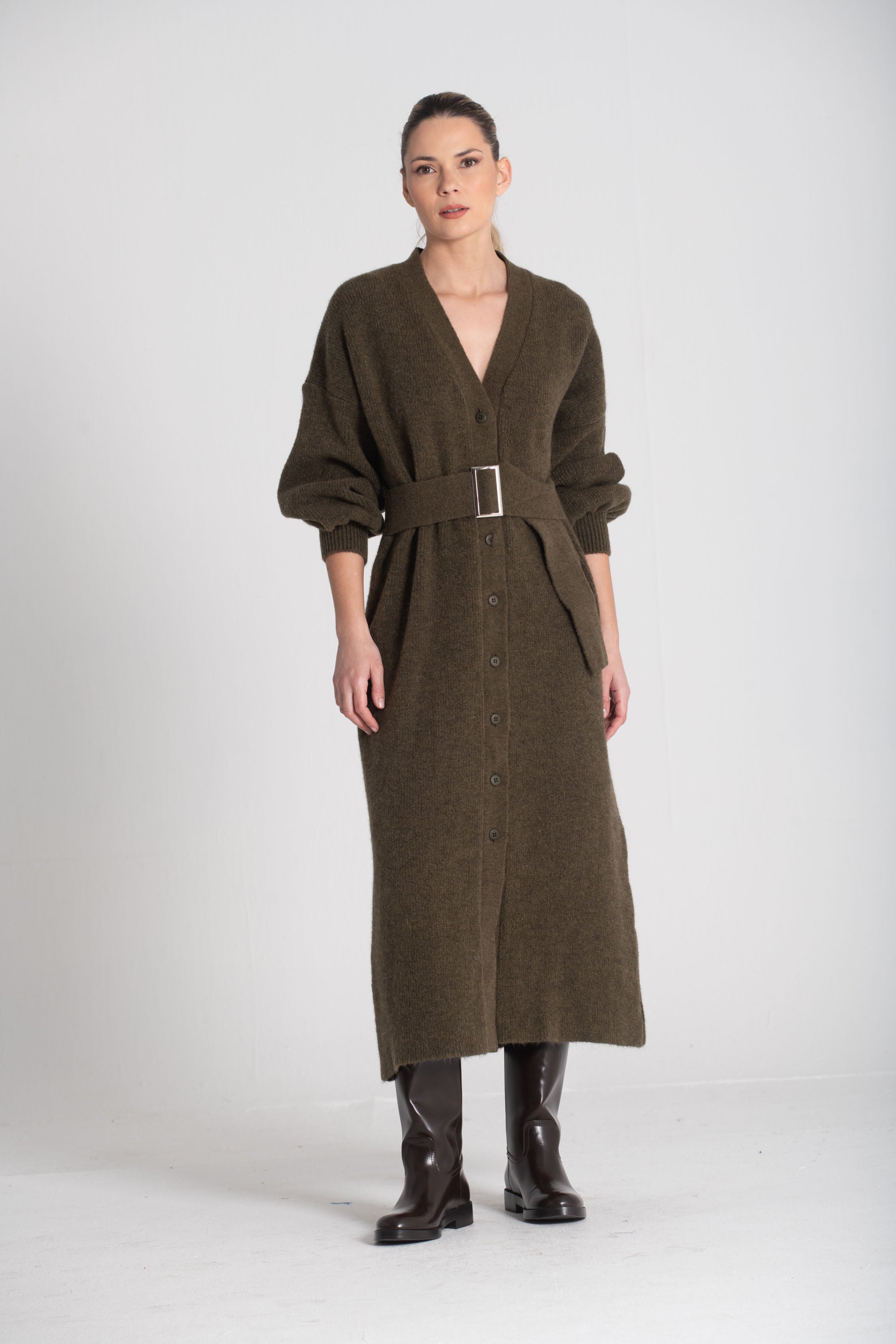 Vestido com cinto 3476