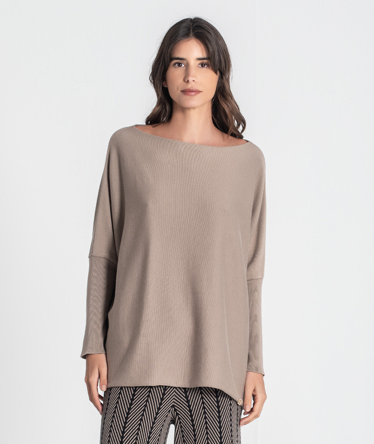 Camisola com jacquard e mangas lantejoulas 3477