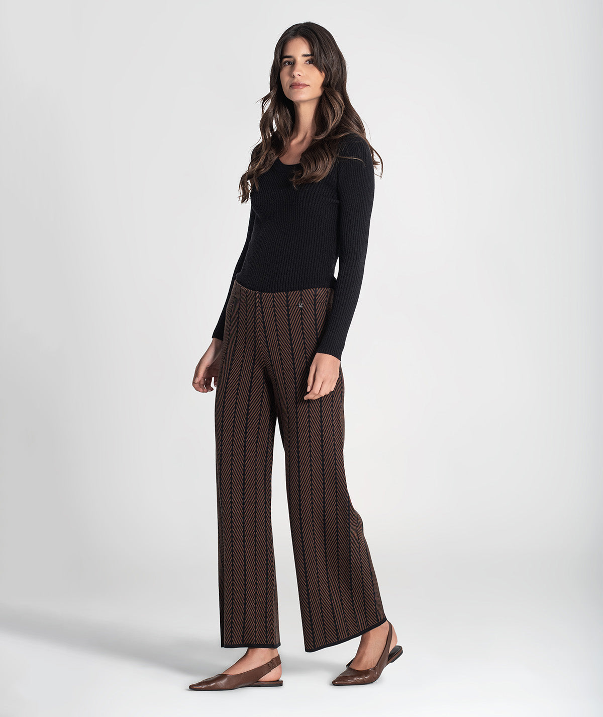 Calças com jacquard 3478