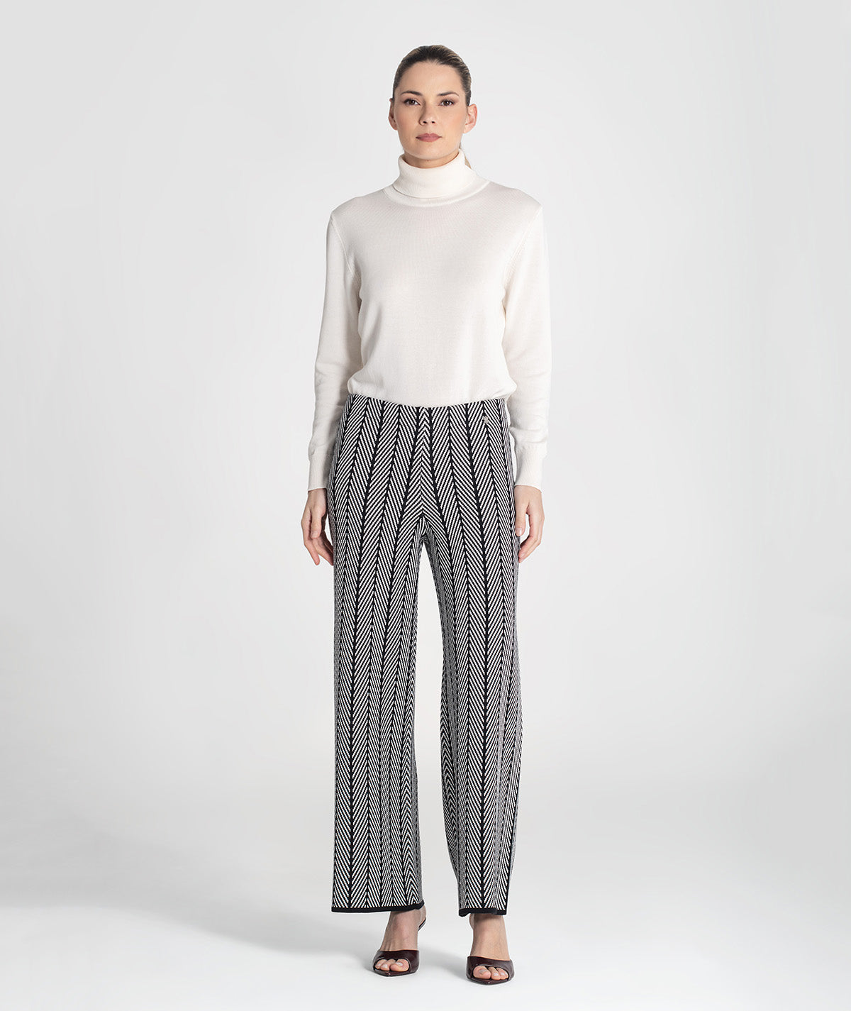 Calças com jacquard 3478