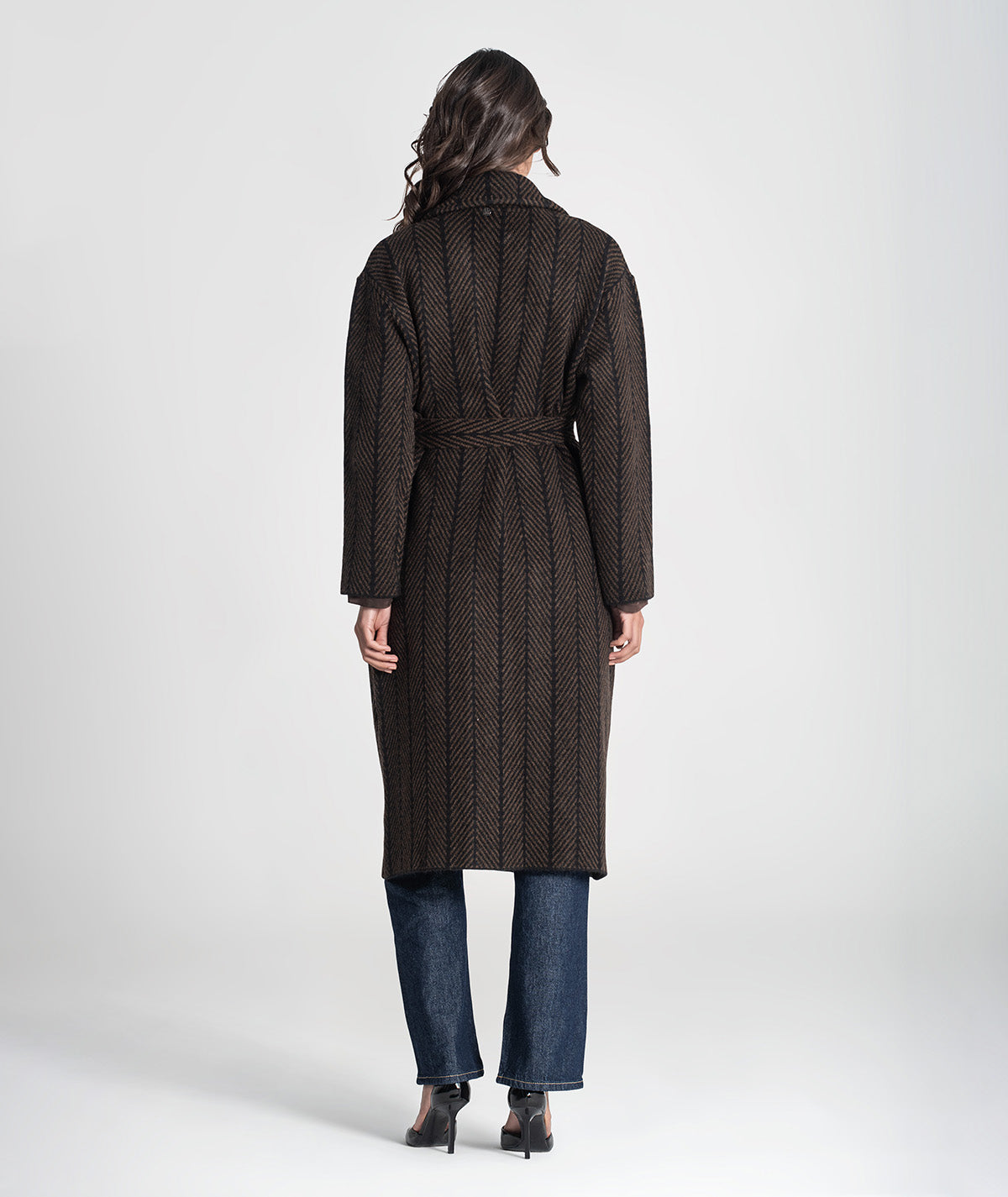 Casaco comprido com jacquard 3479