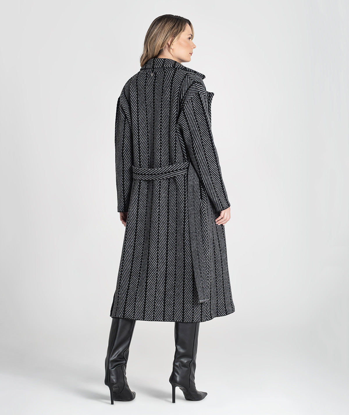 Casaco comprido com jacquard 3479