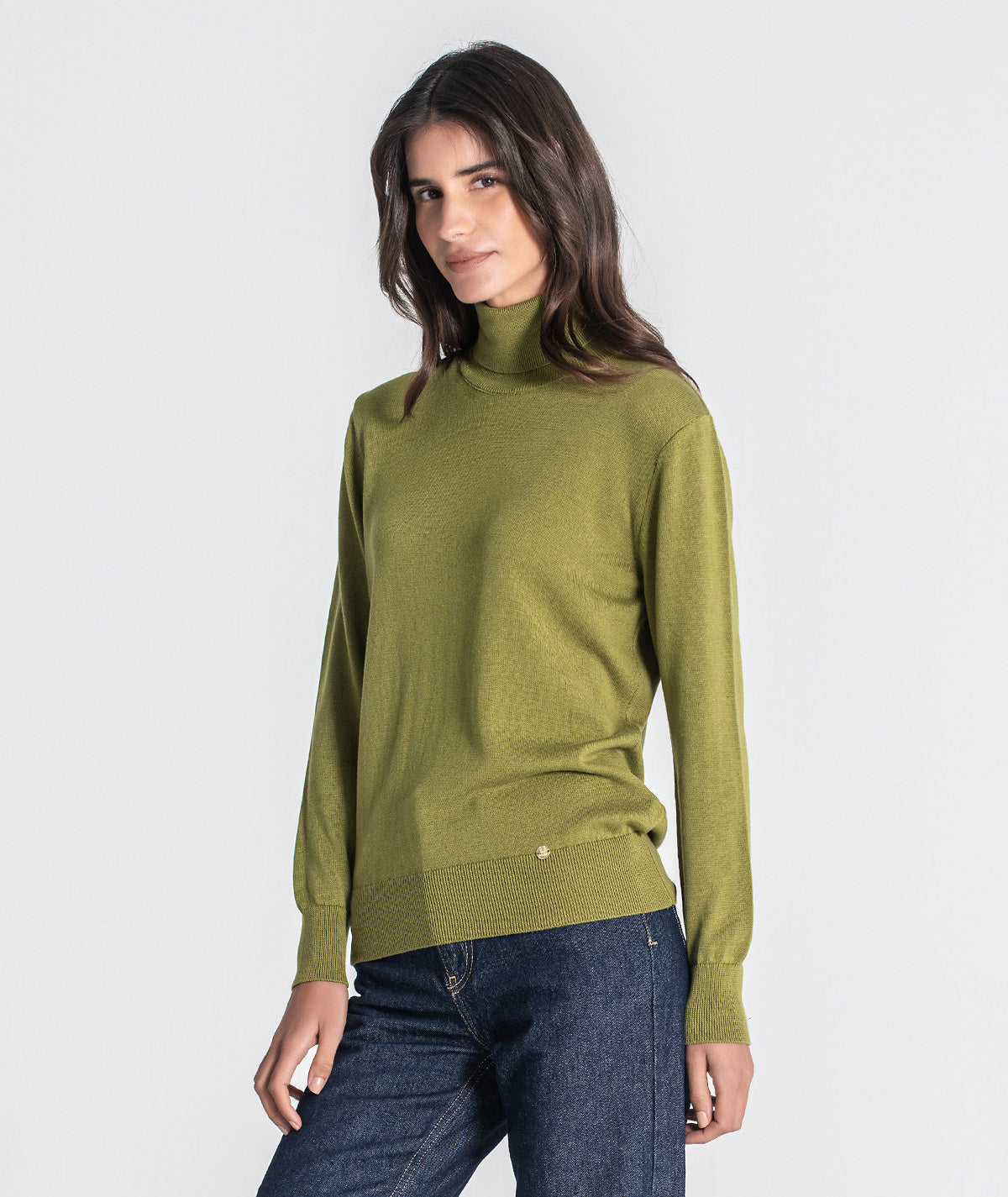 Camisola básica de gola alta 3480