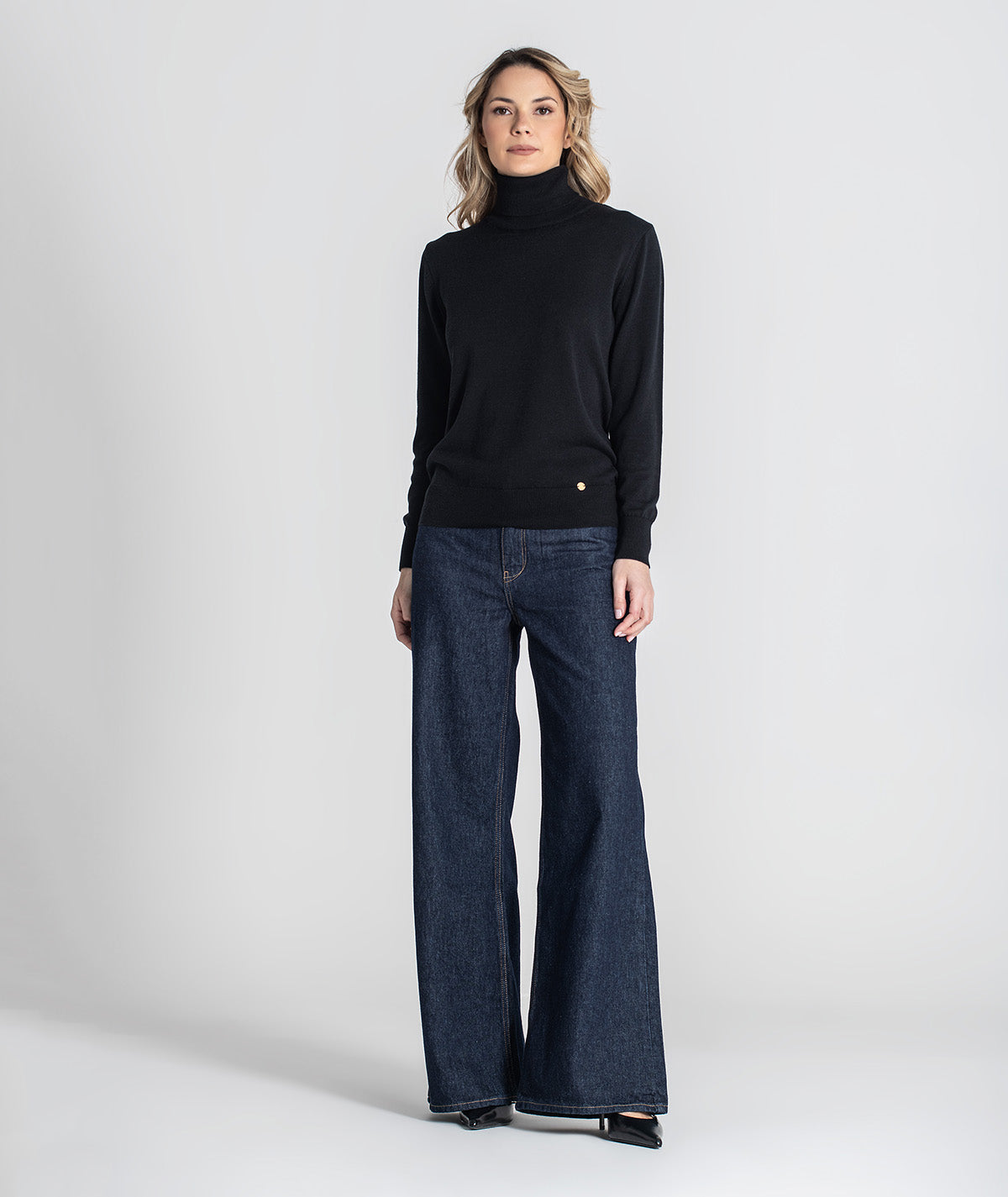 Camisola básica de gola alta 3480