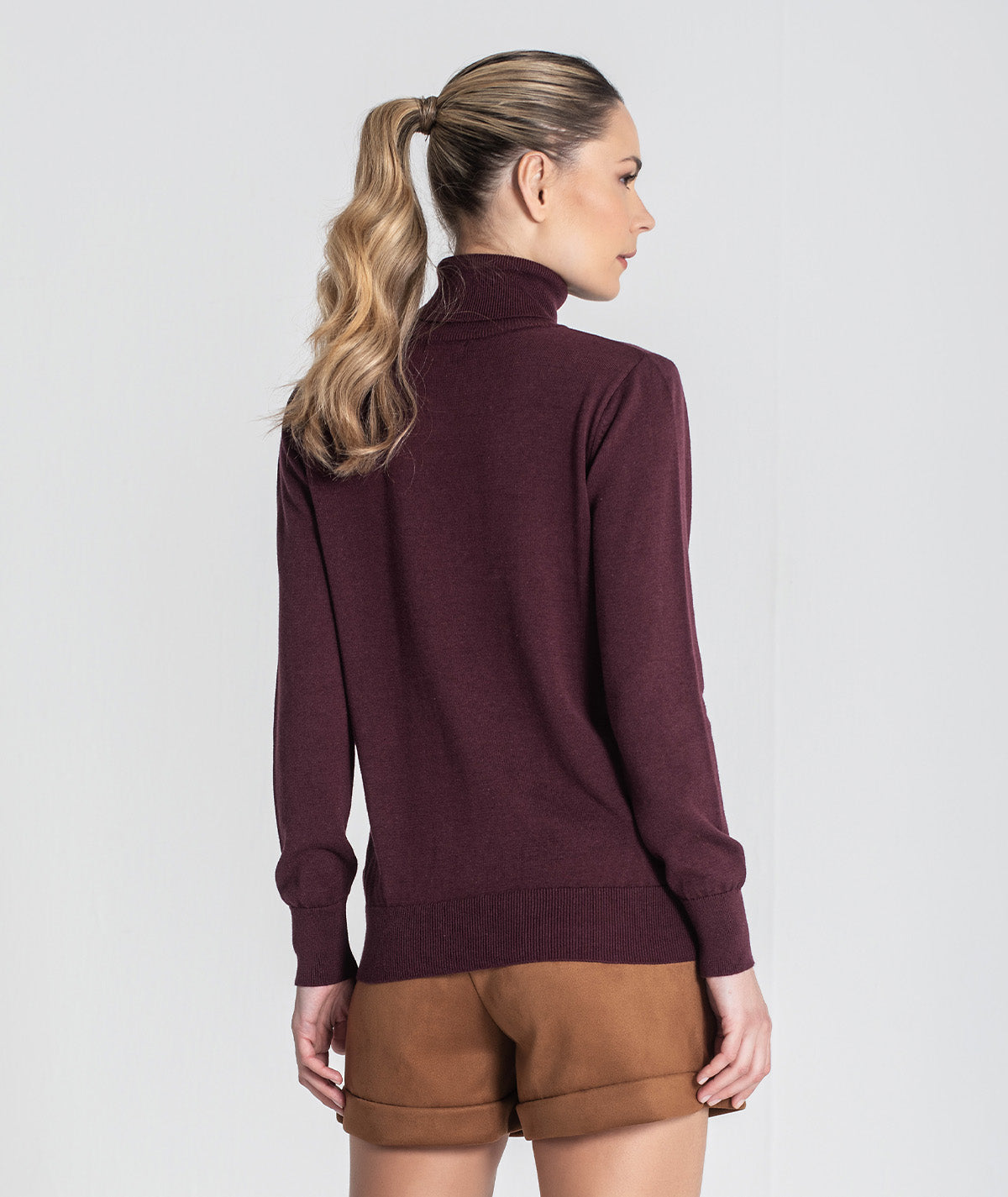 Camisola básica de gola alta 3480