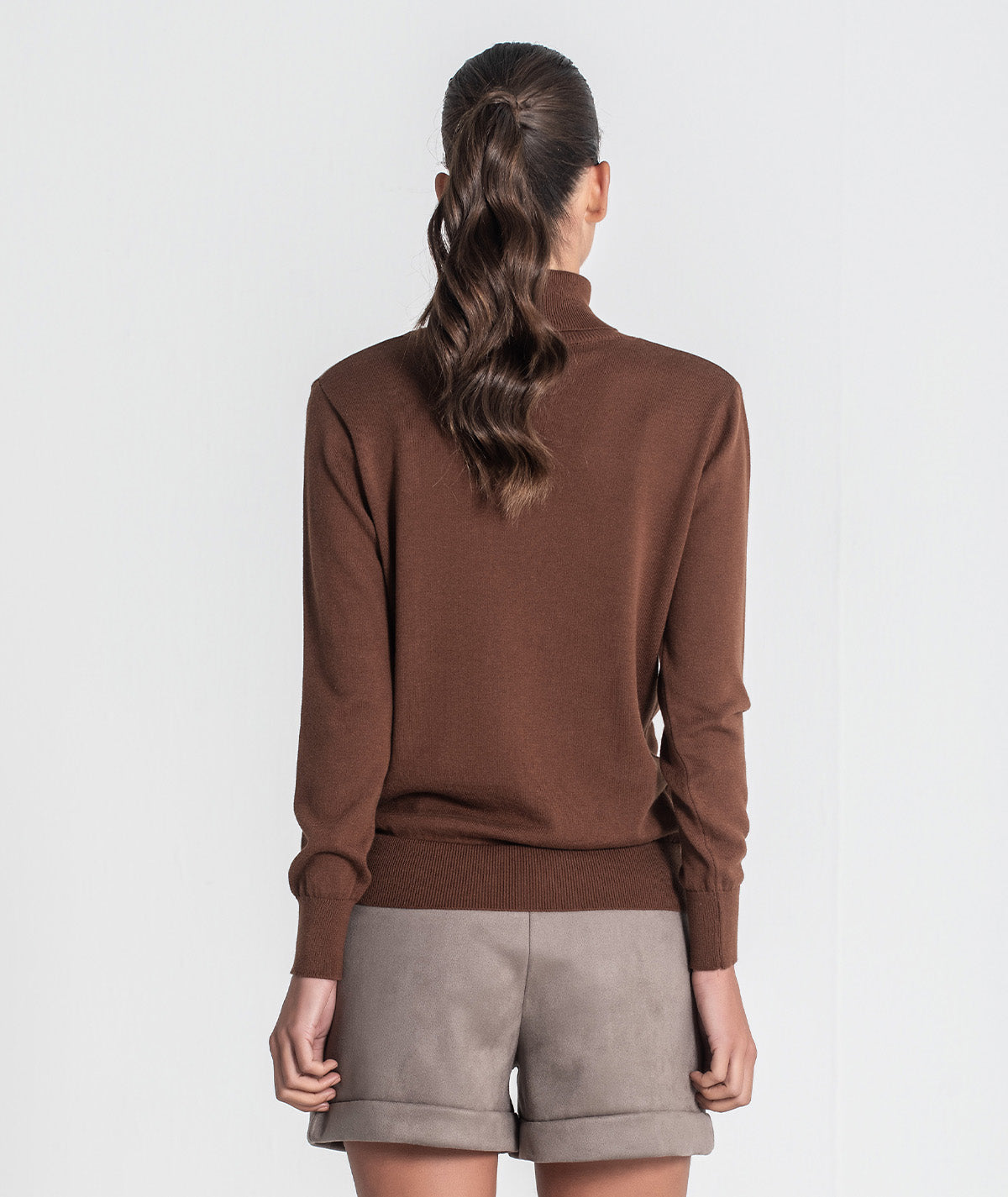 Camisola básica de gola alta 3480