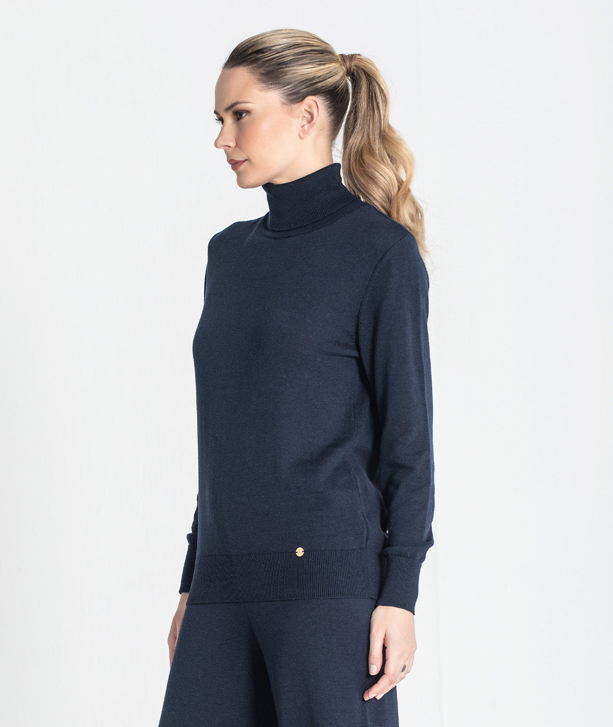 Camisola básica de gola alta 3480