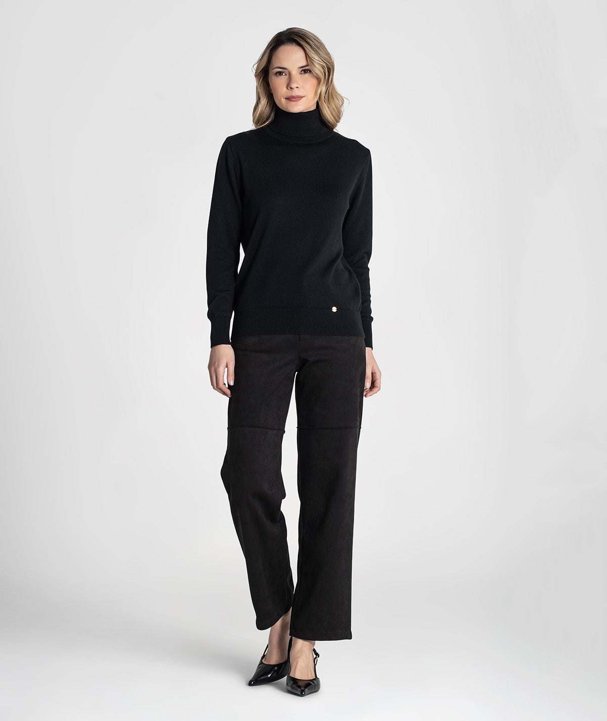 Camisola básica de gola alta 3480