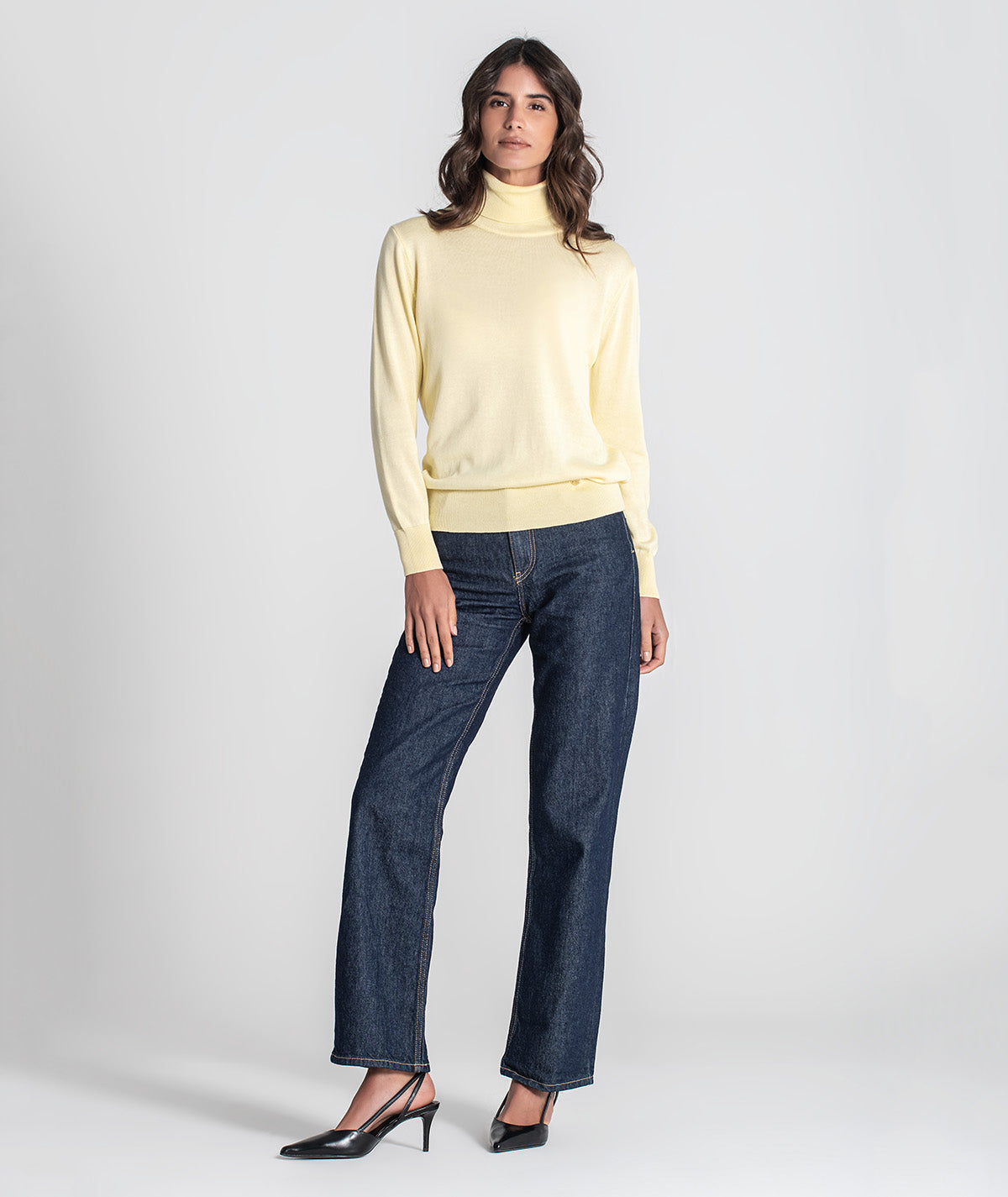 Camisola básica de gola alta 3480