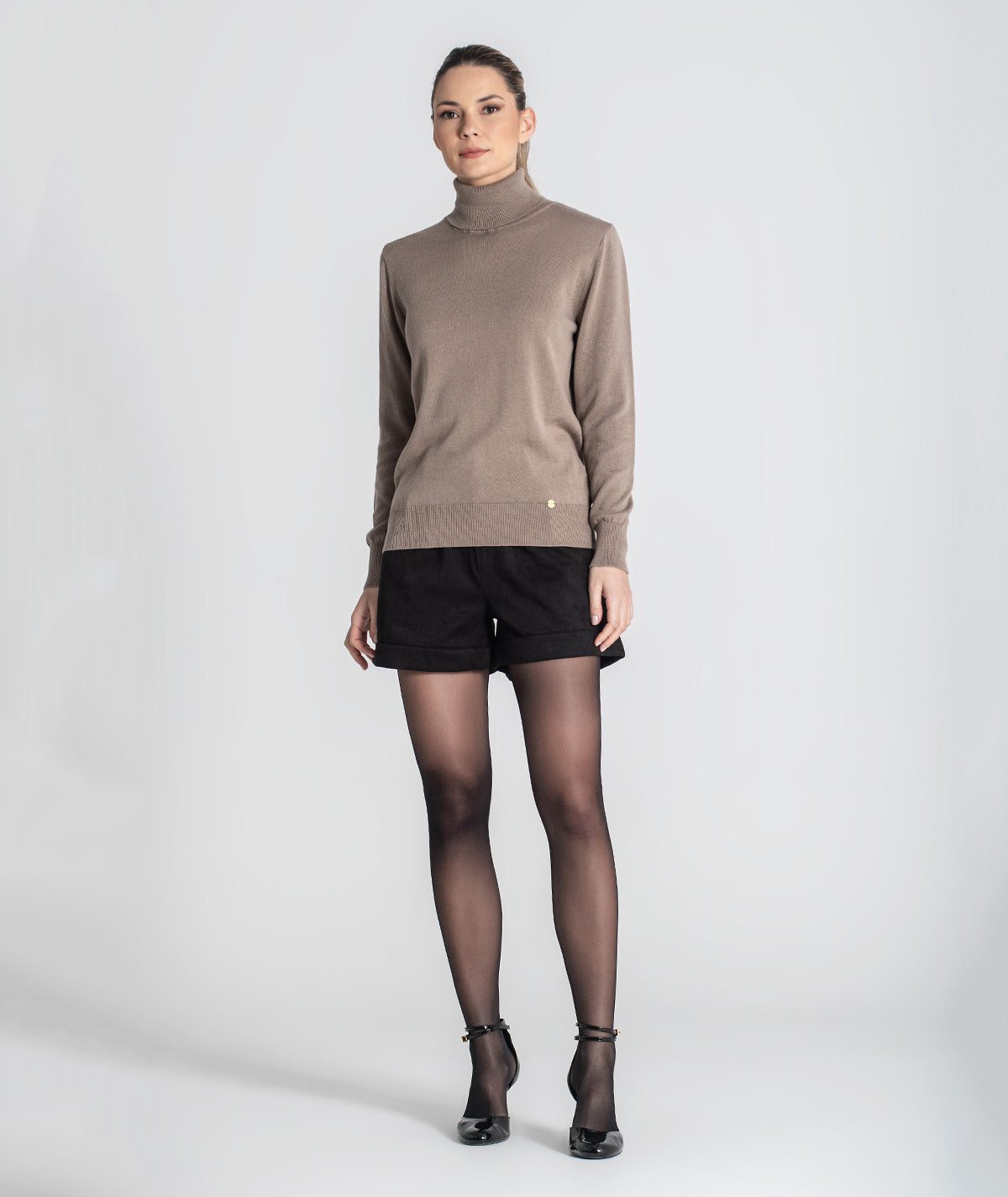 Camisola básica de gola alta 3480