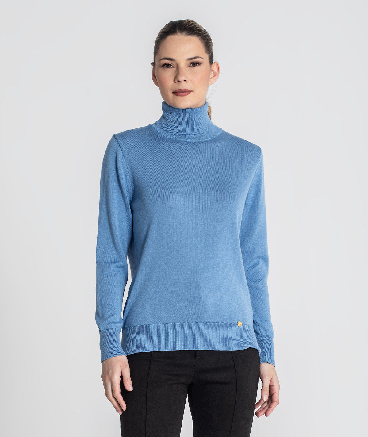 Camisola básica de gola alta 3480