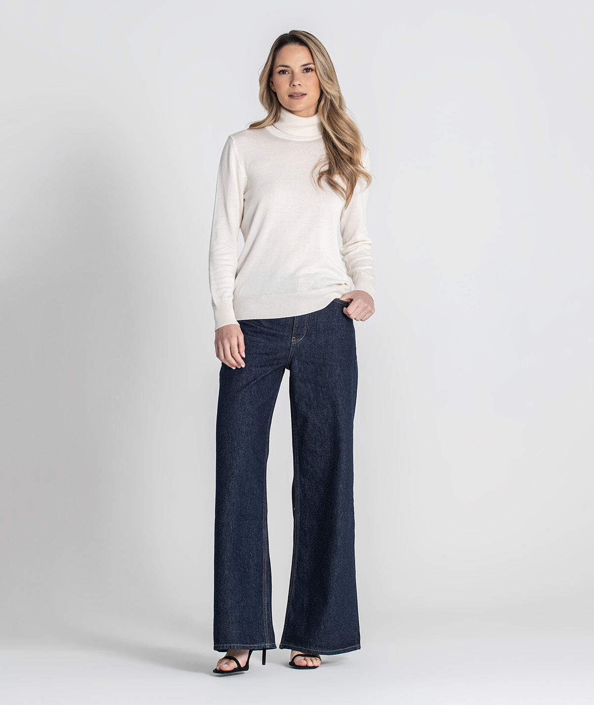 Camisola básica de gola alta 3480